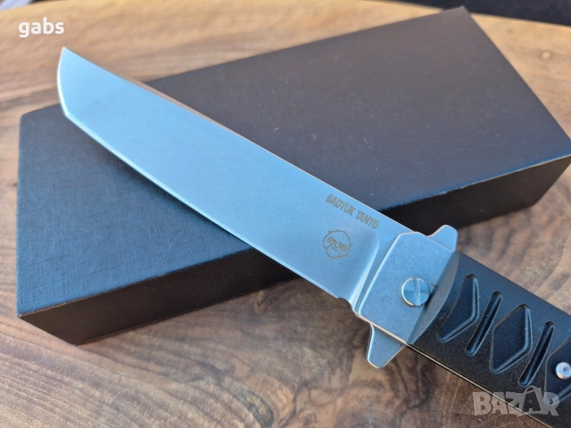 Сгъваем нож BRUTALICA BADYUK Tanto Black Stonewash, снимка 6 - Ножове - 52923062