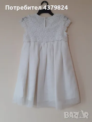 Нова немска официална бяла рокля р.116, снимка 2 - Детски рокли и поли - 49859943
