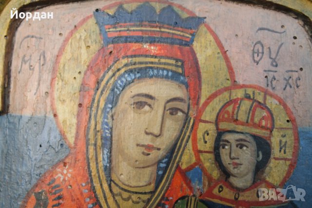 Централна част от българска икона триптих , снимка 4 - Икони - 39032034