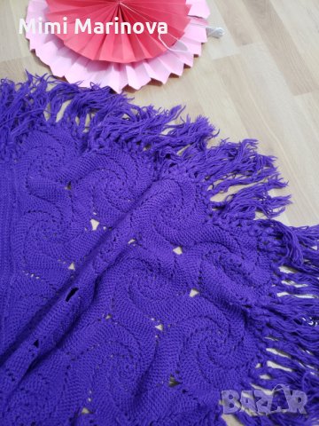 Супер наситено лилаво пончо, снимка 3 - Други - 31699932