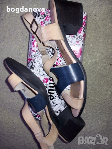 Чисто нови необувани сандали на ток от естествена кожа, снимка 13 - Сандали - 53992442