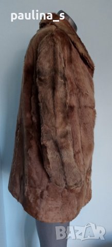 Винтидж / Ретро палто от естествена кожа с косъм , снимка 6 - Палта, манта - 44411871
