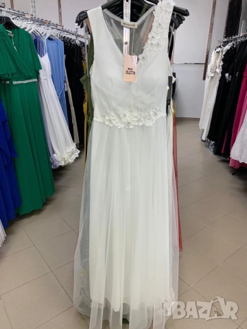 🌷Дълги официални рокли с тюл и нежни цветя  , снимка 4 - Рокли - 51834808