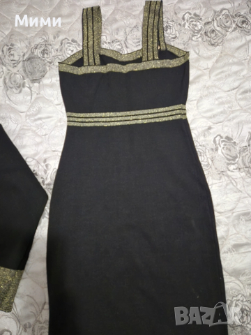 Дамски комплект рокля и жилетка , снимка 4 - Комплекти - 52392543