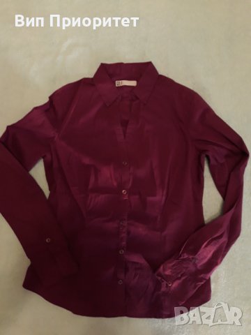 Лилава риза 100 % еластан , супер елегантен модел, много впечатляващ, дълъг ръкав   , снимка 13 - Ризи - 37510187