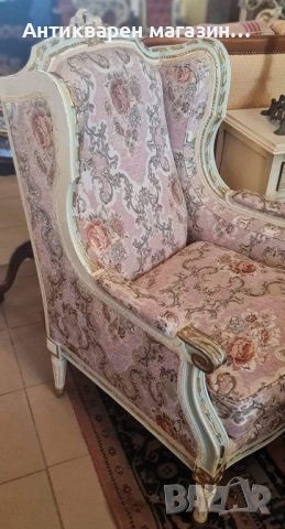 Античен комплект от две кресла-Луи XV. , снимка 4 - Столове - 44318337