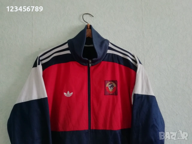 СССР Адидас оригинално горнище автентично от 80те години Adidas USSR Soviet Union , снимка 4 - Спортни дрехи, екипи - 53913563
