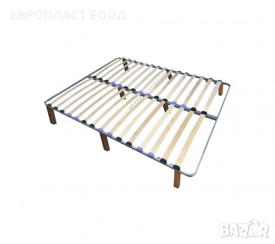 Легло ЕВРО КОМФОРТ  с дървени крака, снимка 8 - Спални и легла - 15814086