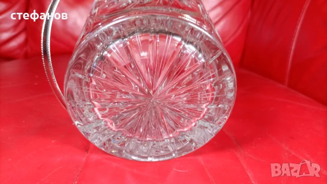 Кристална ледарка с дръжка, снимка 6 - Прибори за хранене, готвене и сервиране - 51356298