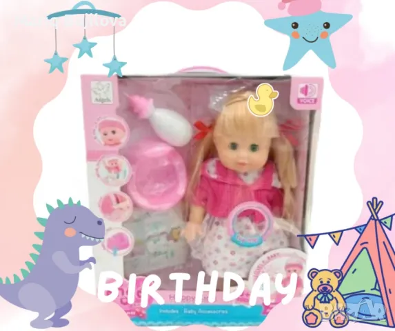 Кукла бебе с аксесоари Angel Baby – Подарък за малки майки, снимка 5 - Кукли - 47959381