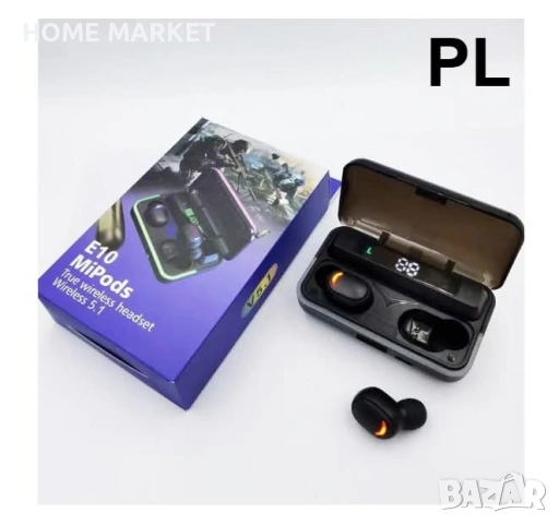 Безжични слушалки E10 МiPods 5.3 с LED дисплей /ED-BJLDP-1010 Описание: E10 MiPods са стилни и мощни, снимка 8 - Слушалки и портативни колонки - 53323905