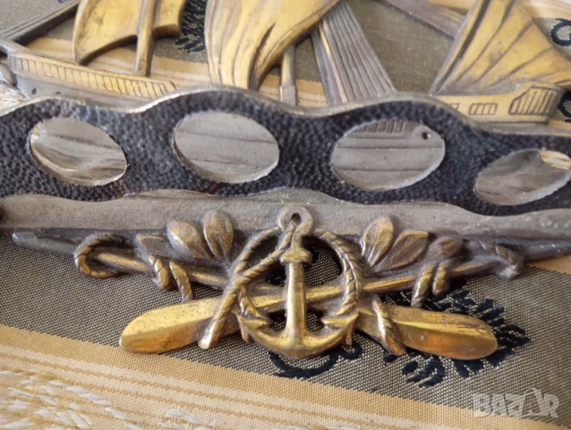 Стенна поставка за лули-кораб, снимка 3 - Други ценни предмети - 51221515