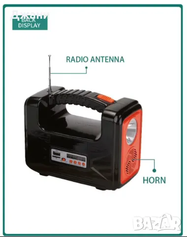 Мобилна соларна система с 4 крушки DAT AT-9011B, снимка 2 - Къмпинг осветление - 50201852