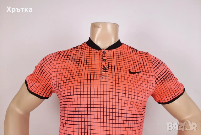 Nike Tennis Court Advantage - Оригинална мъжка тениска с яка р-р S, снимка 5 - Тениски - 53927781