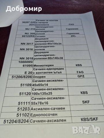 Лагери размери в снимките, снимка 16 - Стругове - 39006993