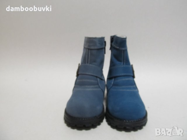 Детски ботуши естествена кожа в синьо, снимка 3 - Детски боти и ботуши - 29700000