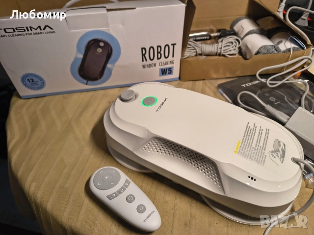 Робот за почистване на прозорци Tosima W5, двупосочно автоматично пръскане, интелигентен, снимка 11 - Прахосмукачки - 52828358