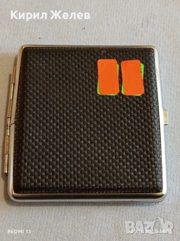 Винтидж метална табакера с кожа за КОЛЕКЦИЯ ДЕКОРАЦИЯ 49035, снимка 5 - Други ценни предмети - 52264176