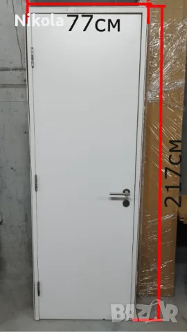 Врати интериорни високи с каси от MDF Бели използвани, снимка 8 - Интериорни врати - 49008553