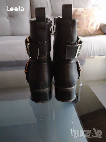 Черни боти/ботуши тип кубинки, снимка 6 - Дамски ботуши - 38195053