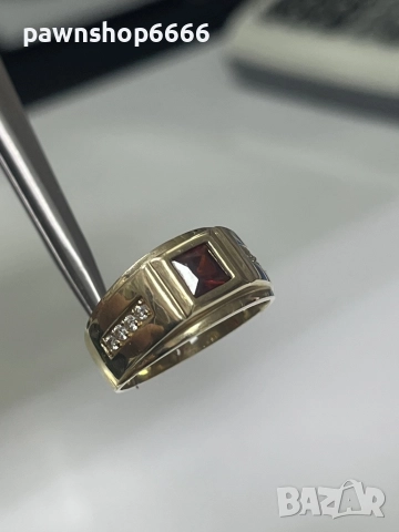 Златен пръстен 14 карата, снимка 13 - Пръстени - 51988804