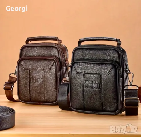 Компактни, Малки-Чантички с дръжка DEABOLAR (Черни и Кафяви) Естествена кожа!, снимка 2 - Чанти - 49292346