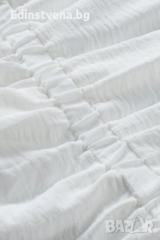 Дамска бяла риза без ръкави, с ефектна талия с ластик, снимка 11 - Ризи - 44305060