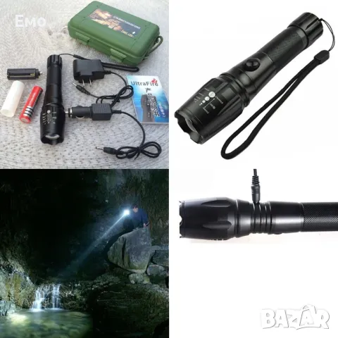 Фенер - CREE T6 с телескопичен фокус, LED лампа, корпус от  алуминиева сплав - FL4