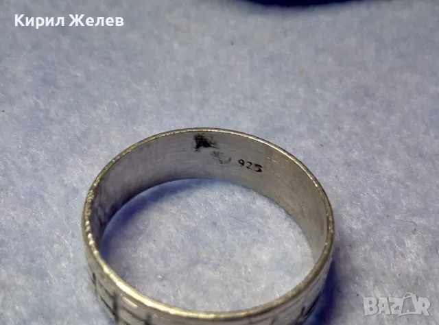 СТИЛНА ВИНТИДЖ АРТ ОРНАМЕНТИКА СРЕБЪРНА ХАЛКА ПРЪСТЕН СРЕБРО 925 МАЙСТОРСКА РАБОТА 48608, снимка 7 - Пръстени - 50337643
