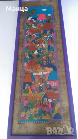 Рисунка върху кожа от Перу, снимка 3 - Антикварни и старинни предмети - 30314919