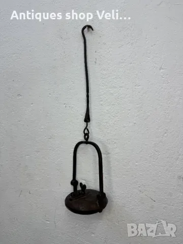Стара маслена лампа №6893 , снимка 2 - Антикварни и старинни предмети - 50346438