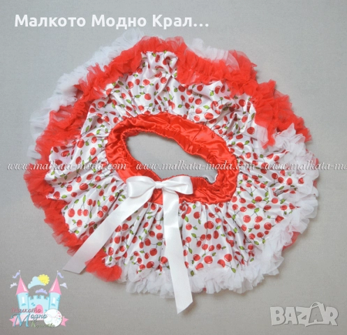 Комплект "Череши" боди, поличка, пантофки и лента за коса, снимка 3 - Комплекти за бебе - 51452405