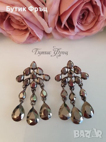 Обеци графит, снимка 3 - Обеци - 38203472