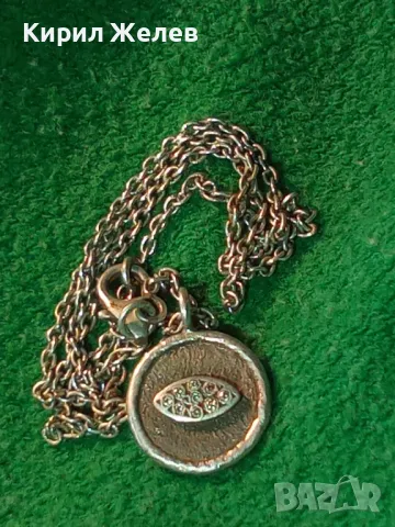 Стар ДВУСТРАНЕН РЕЛИГИОЗЕН СРЕБЪРЕН МЕДАЛЬОН КОЛИЕ СРЕБРО 925 РЪЧНА РЯДКА АРТ РАБОТА с ЦИРКОНИ 49923, снимка 17 - Антикварни и старинни предмети - 49346340