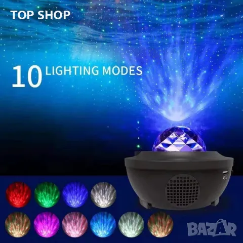 Звезден проектор с натурални звуци Аурора, снимка 3 - Детски нощни лампи - 49105320