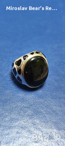 Масивен дизайнерски сребърен пръстен р-р 19мм , снимка 2 - Пръстени - 44807982