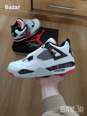 Nike Air Jordan 4 Retro Hot Lava Нови Обувки Кецове Размер 43 Номер Маратонки Бели Мъжки Shoes, снимка 2 - Кецове - 39336162