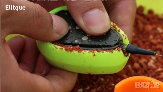 Комплект 2бр фидер хранилки + плеса за метод фидер риболов с форма за зареждане – 30g/40g/50g, снимка 5 - Други стоки за дома - 52852376