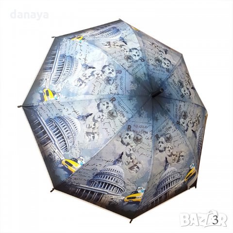 1761 Дамски чадър стил париж 98 см диаметър, снимка 6 - Други - 30536976