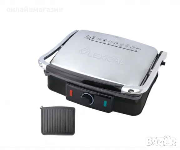 Тостер преса за сандвичи и грил, Lexical LSM-2507, 2200W, гранитни плочи, снимка 1