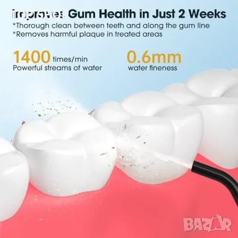 Нов Зъбен Флосер - Бързо Зареждане, 6 Многофункционални Дюзи Уста грижа, снимка 6 - Тримери - 49956859