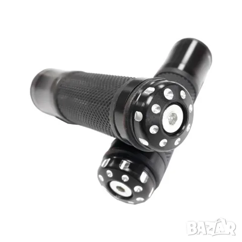 Черни спортни дръжки за мотор 126 mm с отвор 23.5 mm