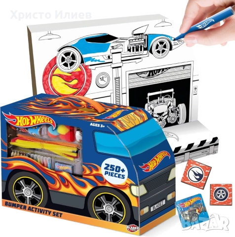 Детски творчески комплект Bladez Hot Wheels Mega Bus 250 части, снимка 3 - Рисуване и оцветяване - 52762245