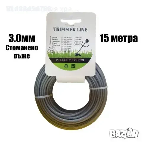 Стоманена корда за тример, храсторез, моторна коса - 15м