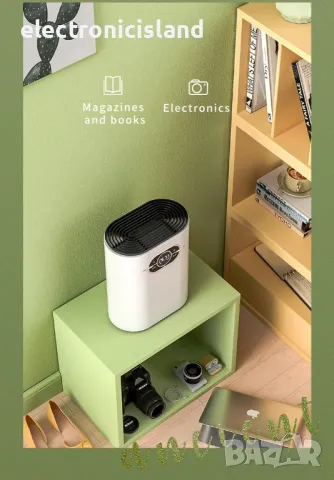 Въздушен обезвлажнител Абсорбер на влага Влагоустойчив 1.2 литра Сешоар на въздух, снимка 9 - Влагоабсорбатори и влагоуловители - 47384460