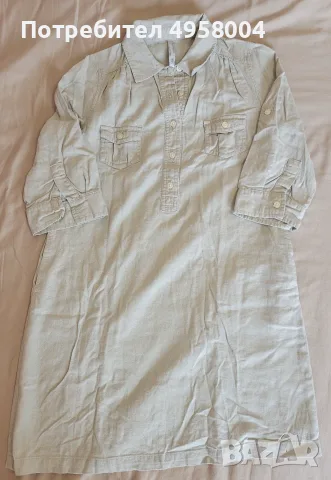 Дамска ленена рокля Old Navy, размер XS, светлобежова