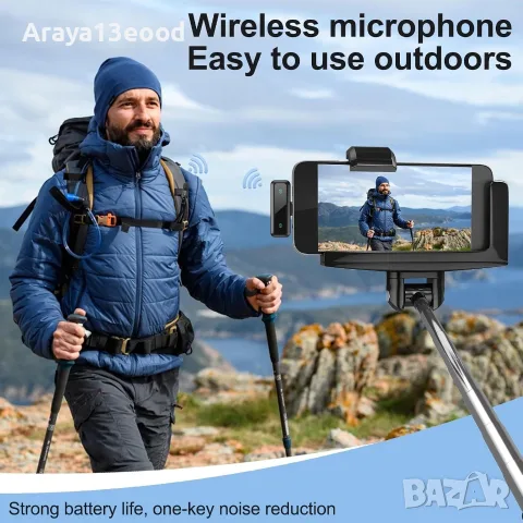 Безжични микрофони H63 – 2 броя, USB-C, шумопотискане, снимка 6 - Микрофони - 56017863