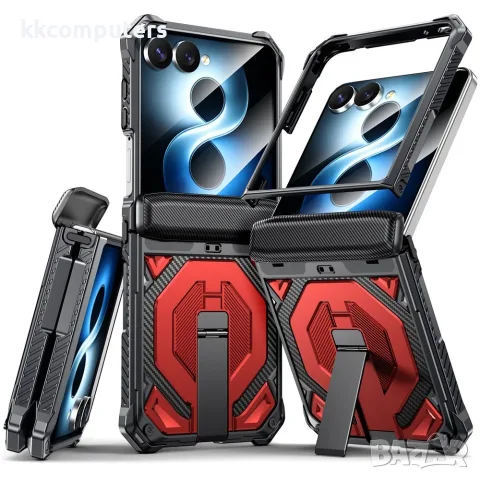 За Samsung Galaxy Z Flip8 / Z Flip7 5G Магнитен Удароустойчив PC TPU Калъф със Защита на Пантата и С, снимка 2 - Калъфи, кейсове - 55911537