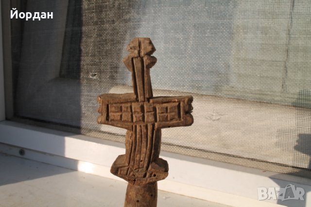 Дървен печат кръст за обреден хляб , снимка 6 - Антикварни и старинни предмети - 38442397