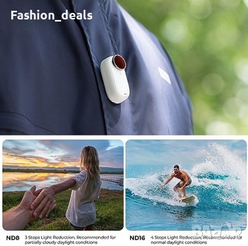 Нови K&F 4 броя ND филтри за камера Insta360 GO 3 неутрална плътност, снимка 6 - Обективи и филтри - 42119449